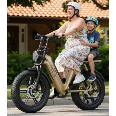 Vélo Électrique Fat Bike R7 750W – Autonomie 85 km | Double Suspension & Freins Hydrauliques