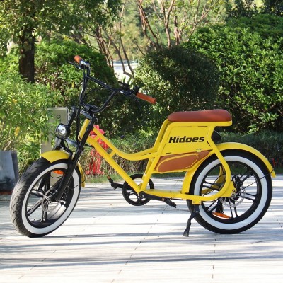Hidoes C8 Gelbes Elektrofahrrad, 700W Off-Road Fat Tire eBike mit 48V 17Ah Akku,