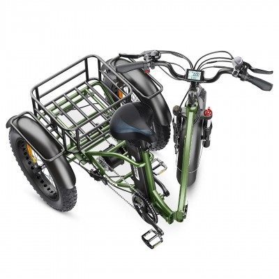 Hidoes ET1 750W 48V 20Ah 25-40 KM/H Off road all terrain fat tire electric trike Elektro-Dreirad