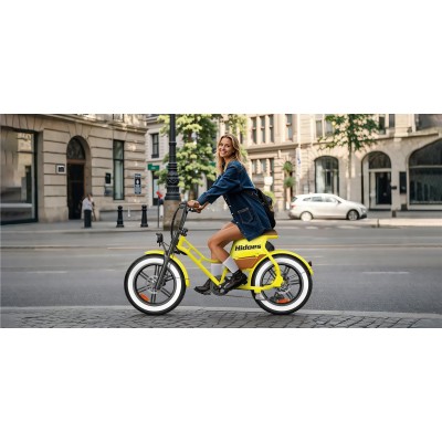 Hidoes C8 Gelbes Elektrofahrrad, 700W Off-Road Fat Tire eBike mit 48V 17Ah Akku,